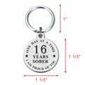 Alotozo 16 Year Sobriety Keychain AA Recovery Gift Men Women