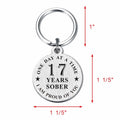 Alotozo 17 Year Sobriety Keychain AA Recovery Gift Men Women
