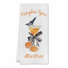 SereneHanctuary Halloween Pumpkin Martini Kitchen Towels Polyester 16x24 Inch