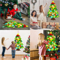 EMPOF Felt Christmas Tree 3.3ft DIY Set with Snowflake Lights & 32 Ornaments