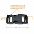 VTACOUTV 1-inch Nylon Webbing Quick Side Release Buckle Khaki