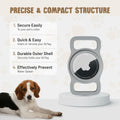 Turtle Den Airtag Dog Collar Holder Waterproof Rubber 2 Pack White