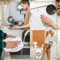 SPBL&L Chinoiserie Christmas Kitchen Towels Pink Bow Tree 16x24 Set of 2