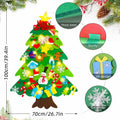 EMPOF Felt Christmas Tree 3.3ft DIY Set with Snowflake Lights & 32 Ornaments