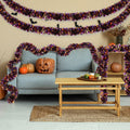 Riceshoot Metallic Tinsel Garland 131.23ft Black Orange Purple Retro Color