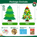 EMPOF Felt Christmas Tree 3.3ft DIY Set with Snowflake Lights & 32 Ornaments