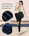 LUMIVAE High Waisted Tummy Control Butt Scrunch Leggings Naval Academy Size L