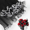 CCINEE 4.37 Yards Black Pearl Wrinkled Flower Wrapping Mesh Paper Wedding
