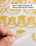 Lollutdotu 100PCS Graduation Stickers Class of 2025 Gold Foil Seals 1.6 inch