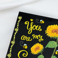 Crizaor You Are My Sunshine Inspirational Acrylic Keychain Black