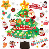TOBEHIGHER 3Ft DIY Felt Christmas Tree with 29 Ornaments&String Light Snow Edge