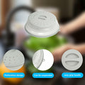 ICEICE Microwave Splatter Cover BPA-Free Vented Lid with Gloves Grey 1Pc