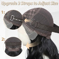 BUPPLER 18 Inch Medium Wavy Synthetic Wig Middle Part Light Brown