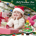 TOBEHIGHER 3Ft DIY Felt Christmas Tree with 29 Ornaments&String Light Snow Edge