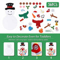 PEACELOVER DIY Felt Christmas Snowman Game Set 3.2ft White 36 Ornaments