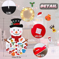 PEACELOVER DIY Felt Christmas Snowman Game Set 3.2ft White 36 Ornaments