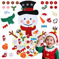 PEACELOVER DIY Felt Christmas Snowman Game Set 3.2ft White 36 Ornaments