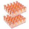 Haojiaho Pure Copper HeatSink 0.59x0.59x0.24in Adhesive Tape 2PCS Copper
