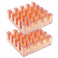 Haojiaho Pure Copper HeatSink 0.59x0.59x0.24in Adhesive Tape 2PCS Copper