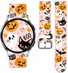 Vieeki Halloween Pumpkin Silicone Watch Band Samsung Galaxy 40-46mm Pink 20mm