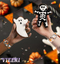 Vieeki Halloween Pumpkin Silicone Watch Band Samsung Galaxy 40-46mm Pink 20mm