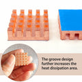 Haojiaho Pure Copper HeatSink 0.59x0.59x0.24in Adhesive Tape 2PCS Copper