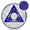 Recovery Triangle 56 Year Sobriety Coin Silver NA AA Medallion