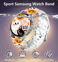 Vieeki Halloween Pumpkin Silicone Watch Band Samsung Galaxy 40-46mm Pink 20mm