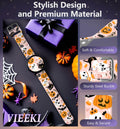 Vieeki Halloween Pumpkin Silicone Watch Band Samsung Galaxy 40-46mm Pink 20mm