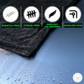 GW WUNDERGOODS Microfiber Towels Car Detail 1400 GSM Gray 20x24