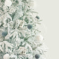 KI Store Velvet Christmas Balls Lux Gray 25pcs Flocked Xmas Tree Decor