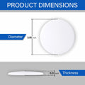 RIZZZ Door Stoppers for Wall 4 Pack 3.15" White Silicone Bumpers