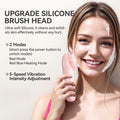 ZEXIYP Silicone Face Scrubber Electric Waterproof Brush 5 Strength Pink