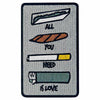 ZEGINs All You Need is Love Embroidered Patch Iron-On Sew-On Badge