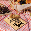 FONDCANYON Dachshund Bamboo Wood Cutting Board Kitchen Decor Brown