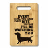 FONDCANYON Dachshund Bamboo Wood Cutting Board Kitchen Decor Brown