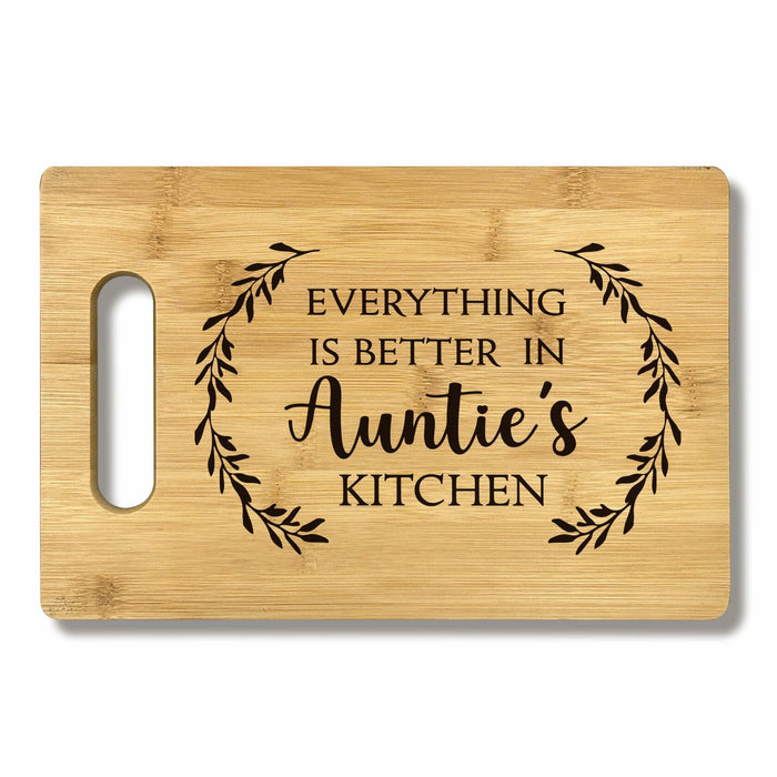 FONDCANYON Bamboo Cutting Board Kitchen Decor Brown Aunt Gift