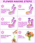 Maylatte Fabric Flower Bouquets DIY Craft Kit for Girls Ages 4-8 with Box