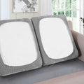H.VERSAILTEX Chenille Loveseat Couch Cover 2pc Non-Slip Elastic Dove