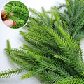 Belle Fleur 2 Pcs Real Touch Norfolk Pine Garland 6FT Green Artificial