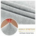 H.VERSAILTEX Chenille Loveseat Couch Cover 2pc Non-Slip Elastic Dove