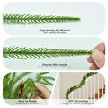 COAZEX 6FT Norfolk Pine Garland Real Touch Greenery with LED Lights Gold Ribbon