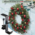 XTSJGZ 4 Pack Christmas Stocking & Garland Hangers Adjustable Black