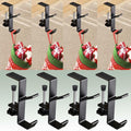 XTSJGZ 4 Pack Christmas Stocking & Garland Hangers Adjustable Black