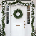 Motionchic 6.5ft Silver 24 Ball 2in Shatterproof Ornament Garland