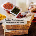 Uioecn 5PCS Double Compartment Condiment Containers with Lids Portable Reusable