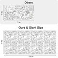 AKEROCK Halloween Coloring Tablecloth Decorations 118x54 Inches Paper