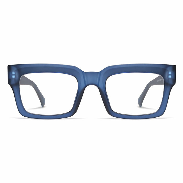 AMOMOMA Retro Square Blue Light Blocking Reading Glasses TR90 1.5 Strength