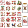 AFRITEE Christmas UV DTF Cup Wraps 20 Sheets 16oz Red Farmhouse Cow Elk