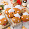 Wavwavw 6pcs Chef Gingerbread Man Xmas Tree Picks Multi Color 12.2in